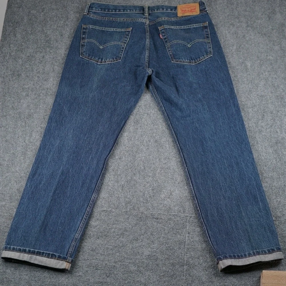 Levi's 505 Regular Fit Jeans Mens 36x32‎ Blue Straight Leg Denim Pants